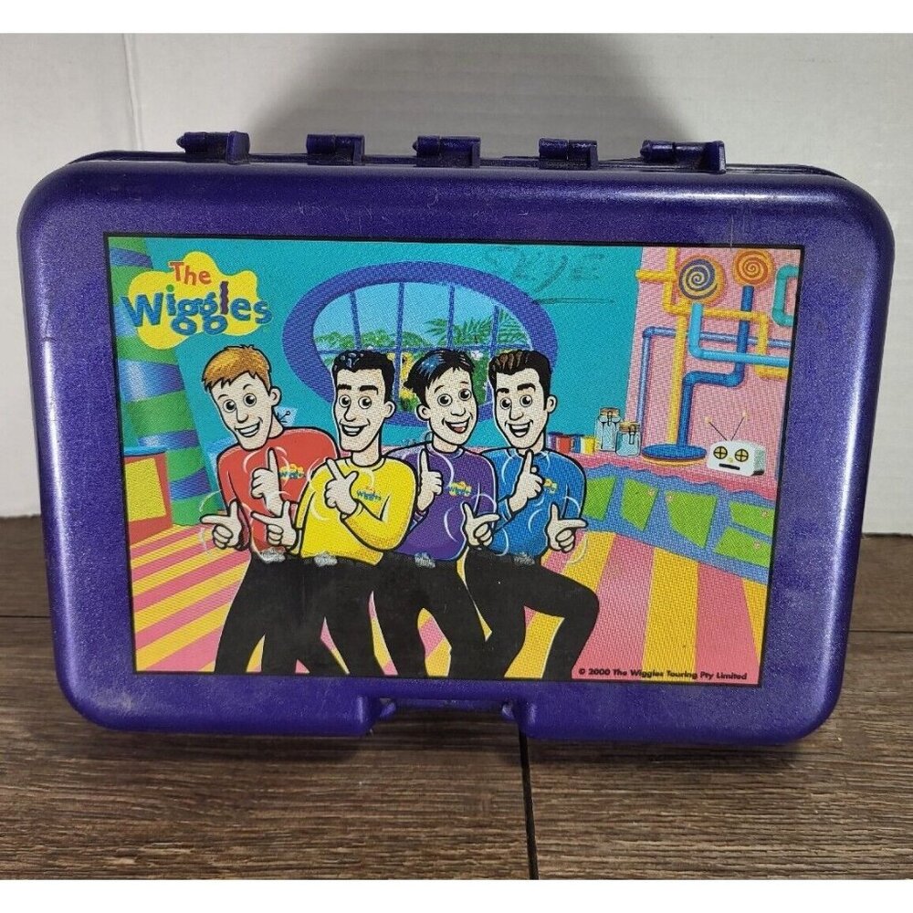 Very Rare The Wiggles 2000 Purple Plastic Purple Lunch Box Only